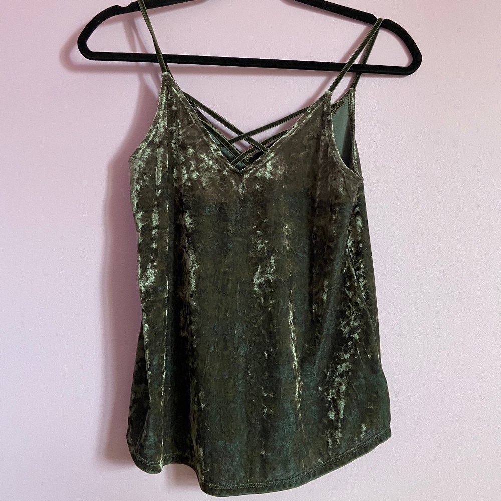 Strappy Velvet American Eagle Tank